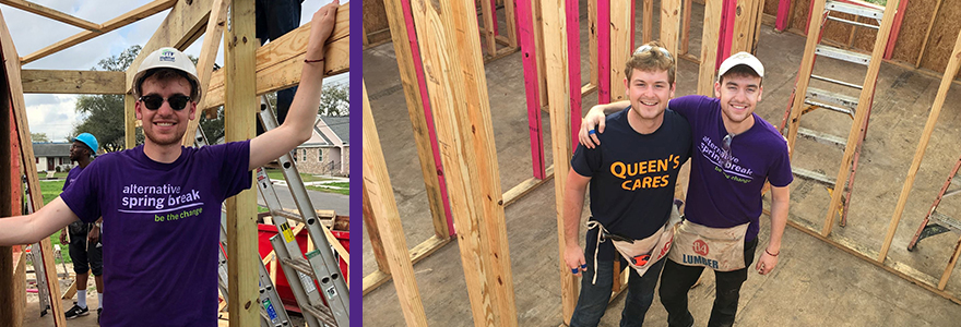 Parker on-site at Habitat for Humanity in New Orleans